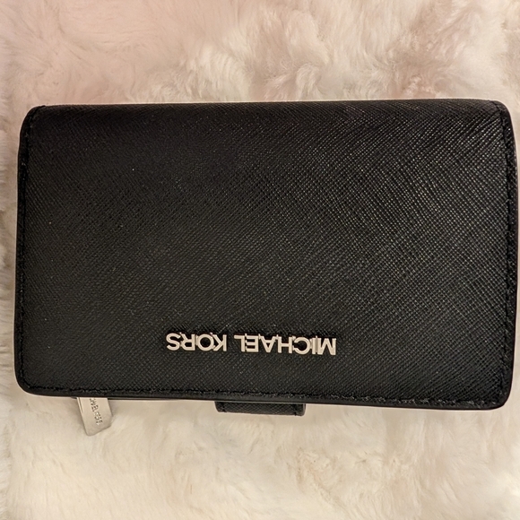 Michael Kors Black Saffiano Leather Satchel bag & Wallet Set Crossbody Strap - Picture 6 of 16